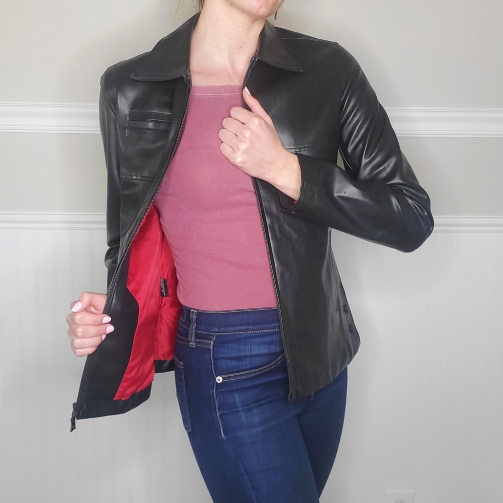 Wet Seal Faux Leather Jacket